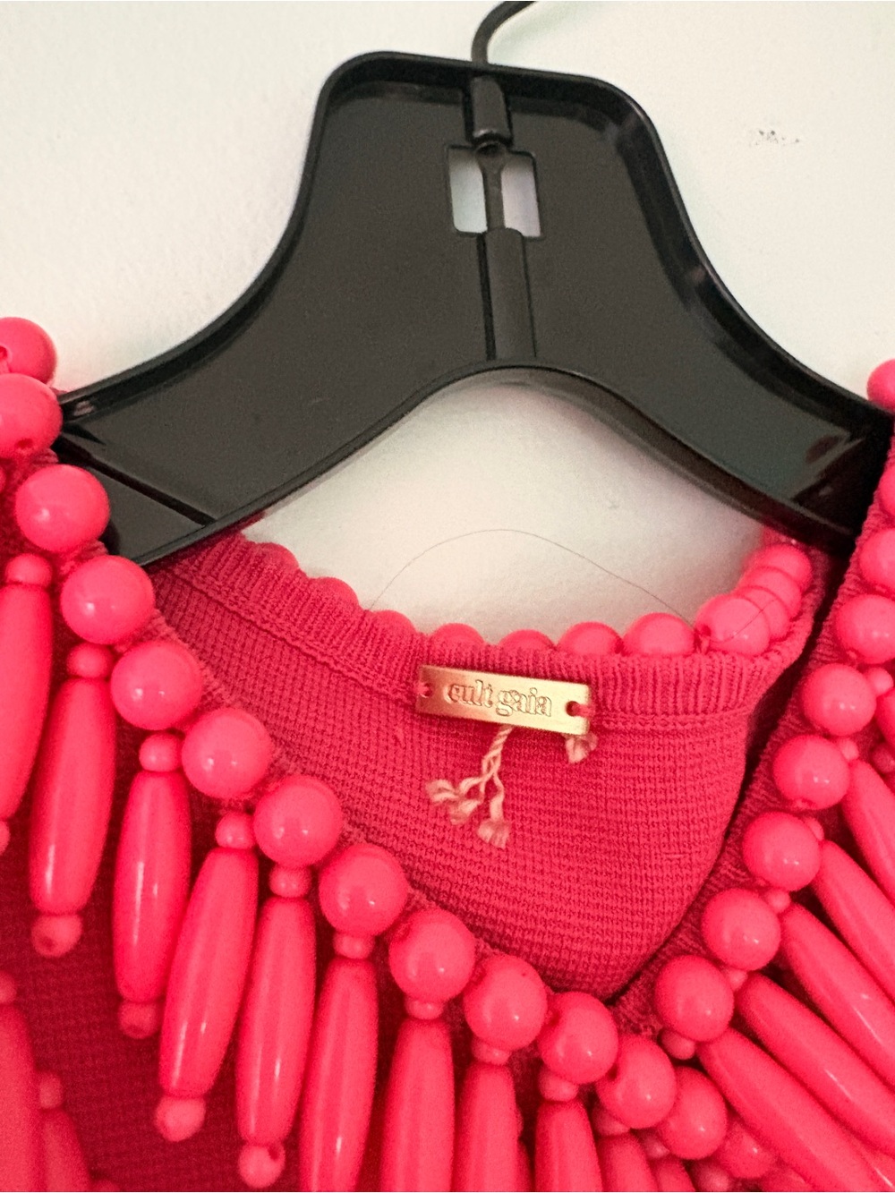 cult gaia Hot Pink Beaded Mini Dress - Picture 3 of 5
